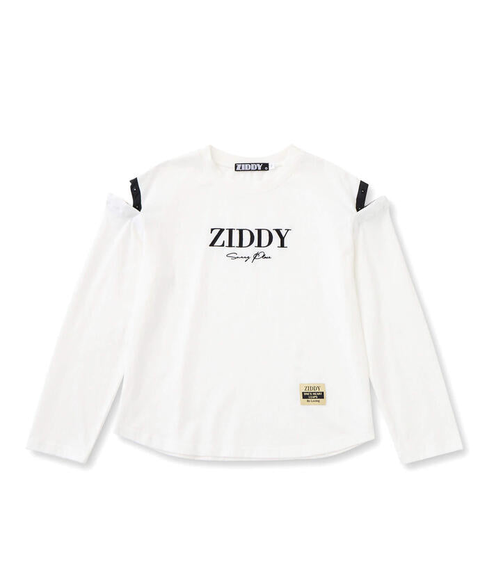 ジディー ZIDDY 肩開きロゴTシャツ