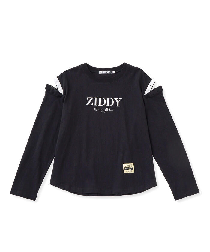 ジディー ZIDDY 肩開きロゴTシャツ