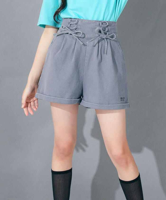 ZIDDY 【 Featured in Nico☆Puchi 】 Lace-Up Short Pants