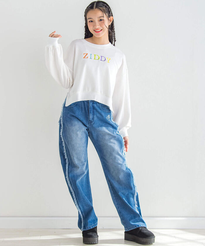 ジディー ZIDDY 飄帶牛仔褲