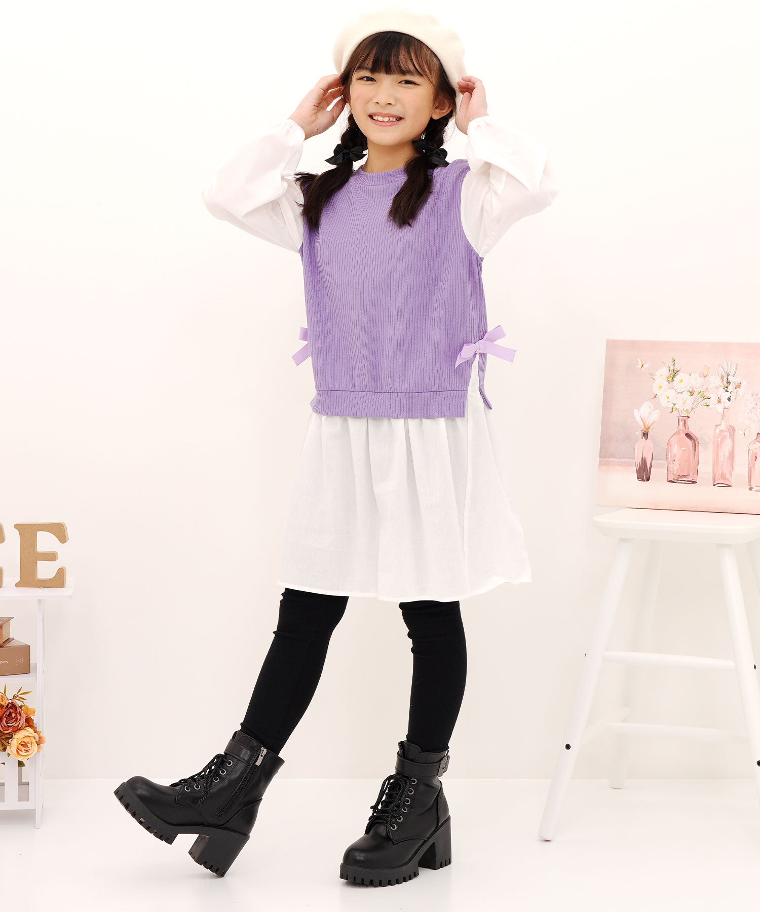 コドモフク ビー 子供服Bee 10分丈レギンス