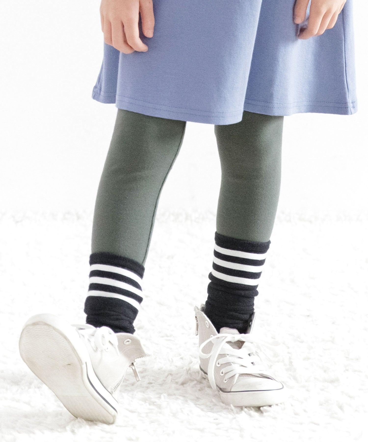 コドモフク ビー 子供服Bee 10分丈レギンス,チャコール