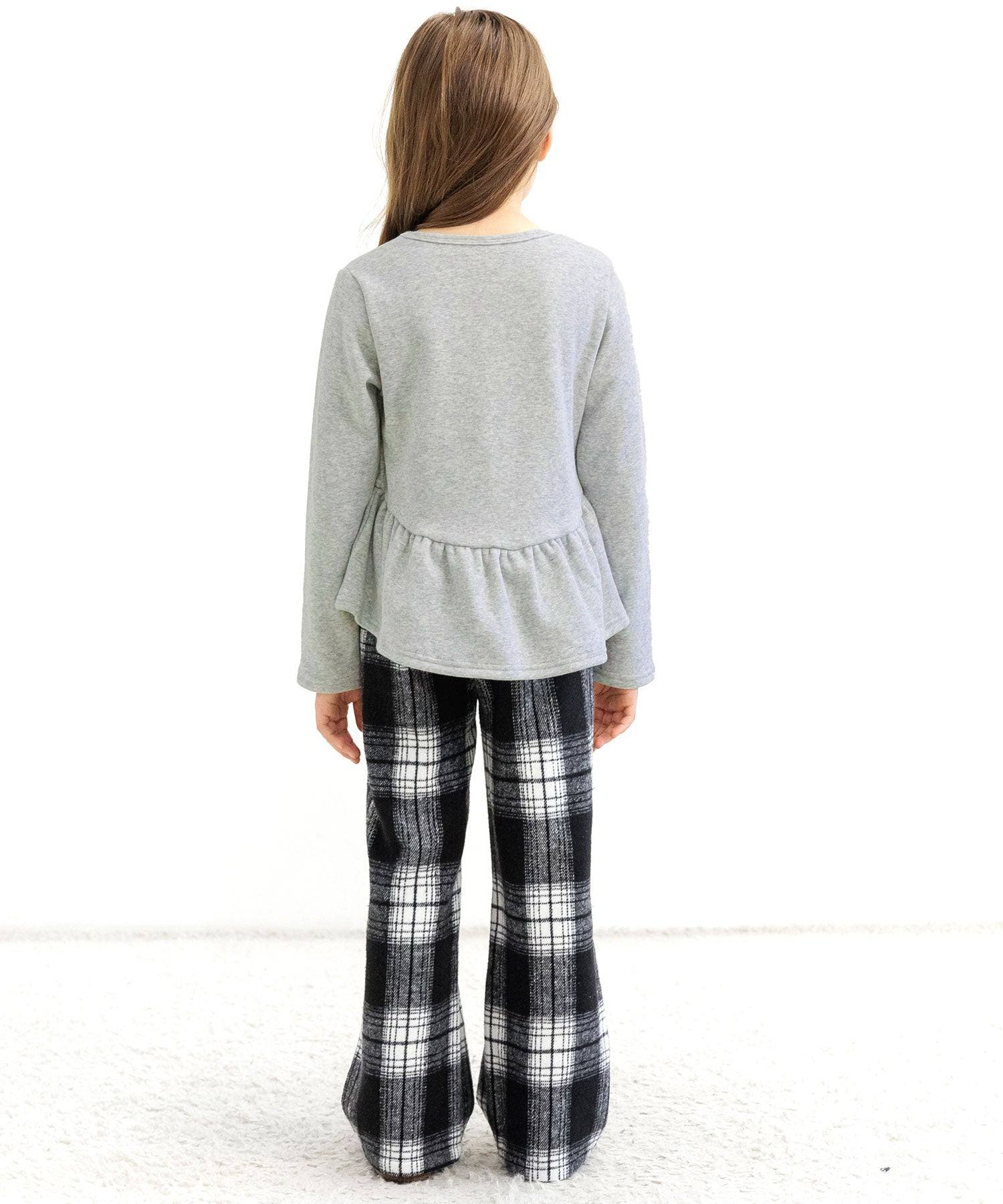 コドモフク ビー 子供服Bee 裏起毛ペプラムトップス