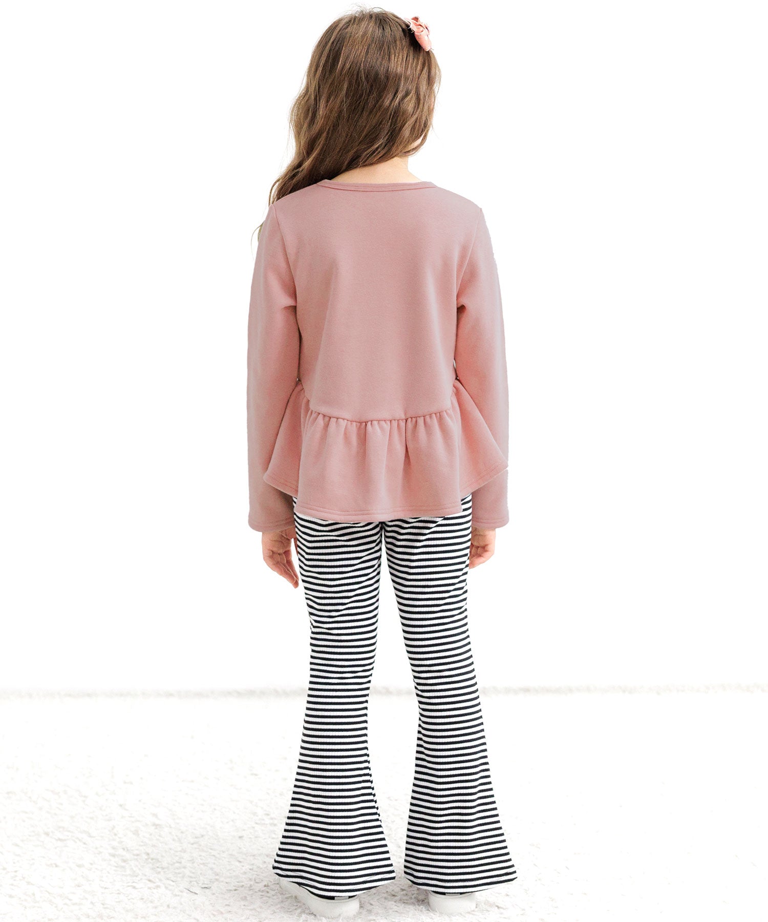 コドモフク ビー 子供服Bee 裏起毛ペプラムトップス