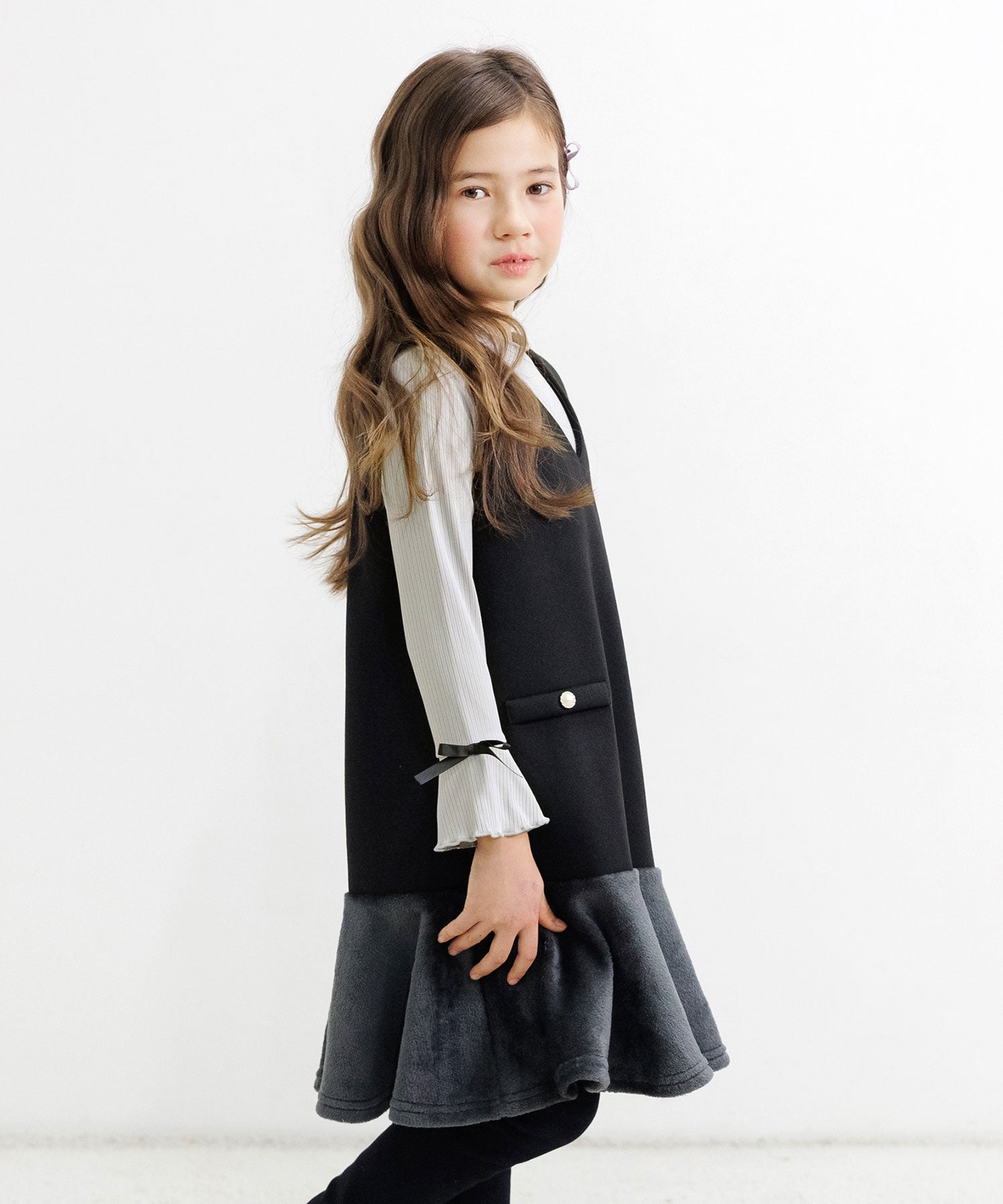 コドモフク ビー 子供服Bee 長袖リブトップス