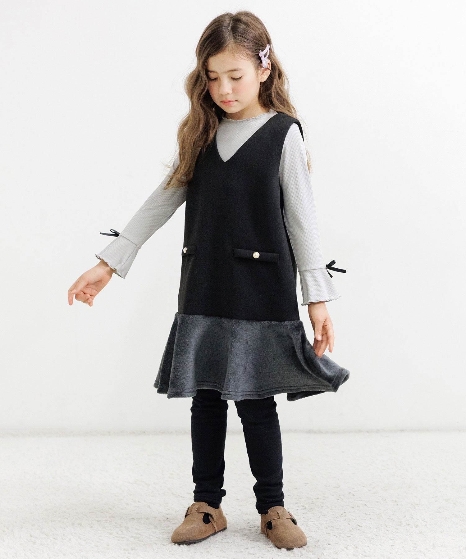 コドモフク ビー 子供服Bee 長袖リブトップス
