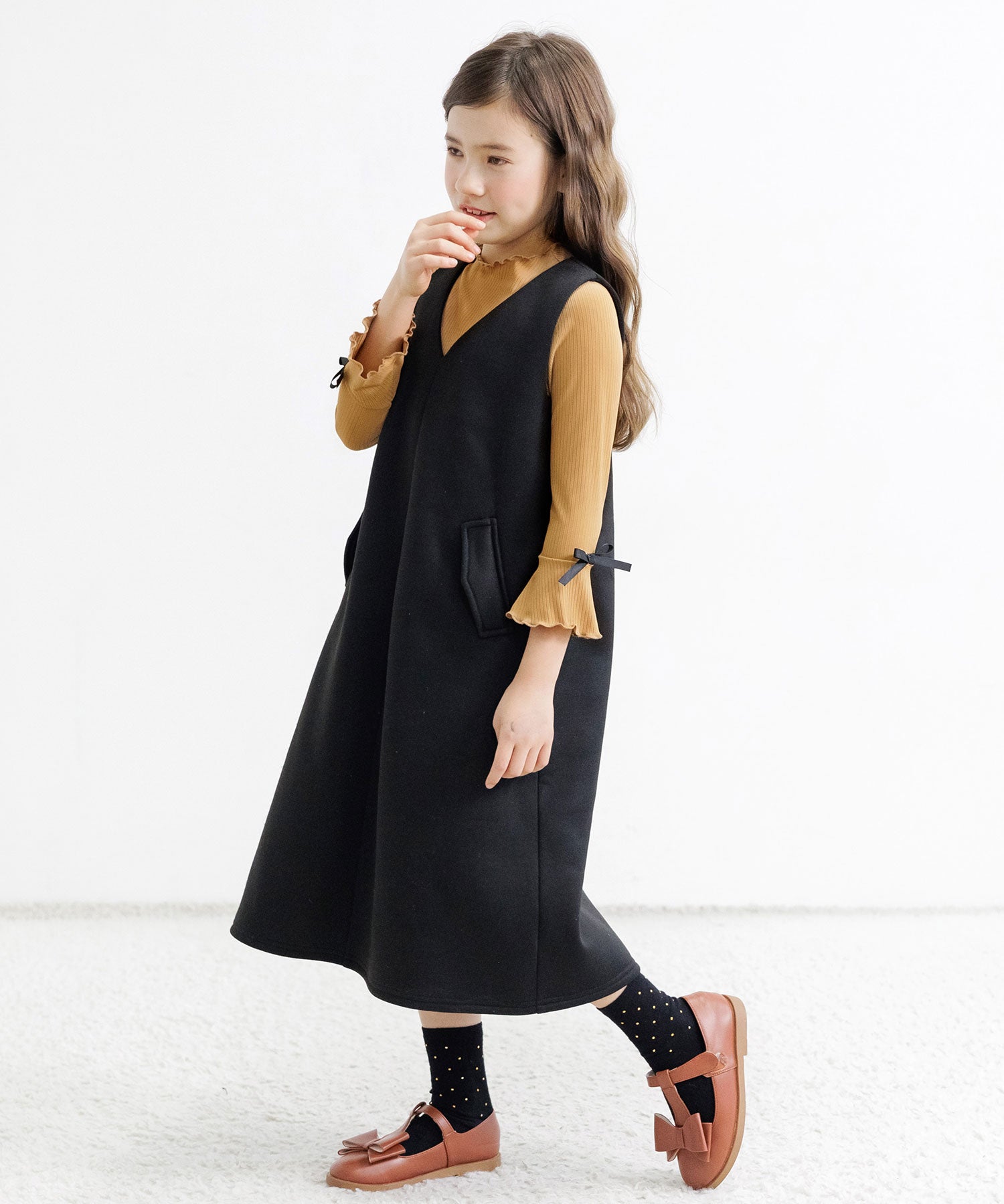 コドモフク ビー 子供服Bee 長袖リブトップス