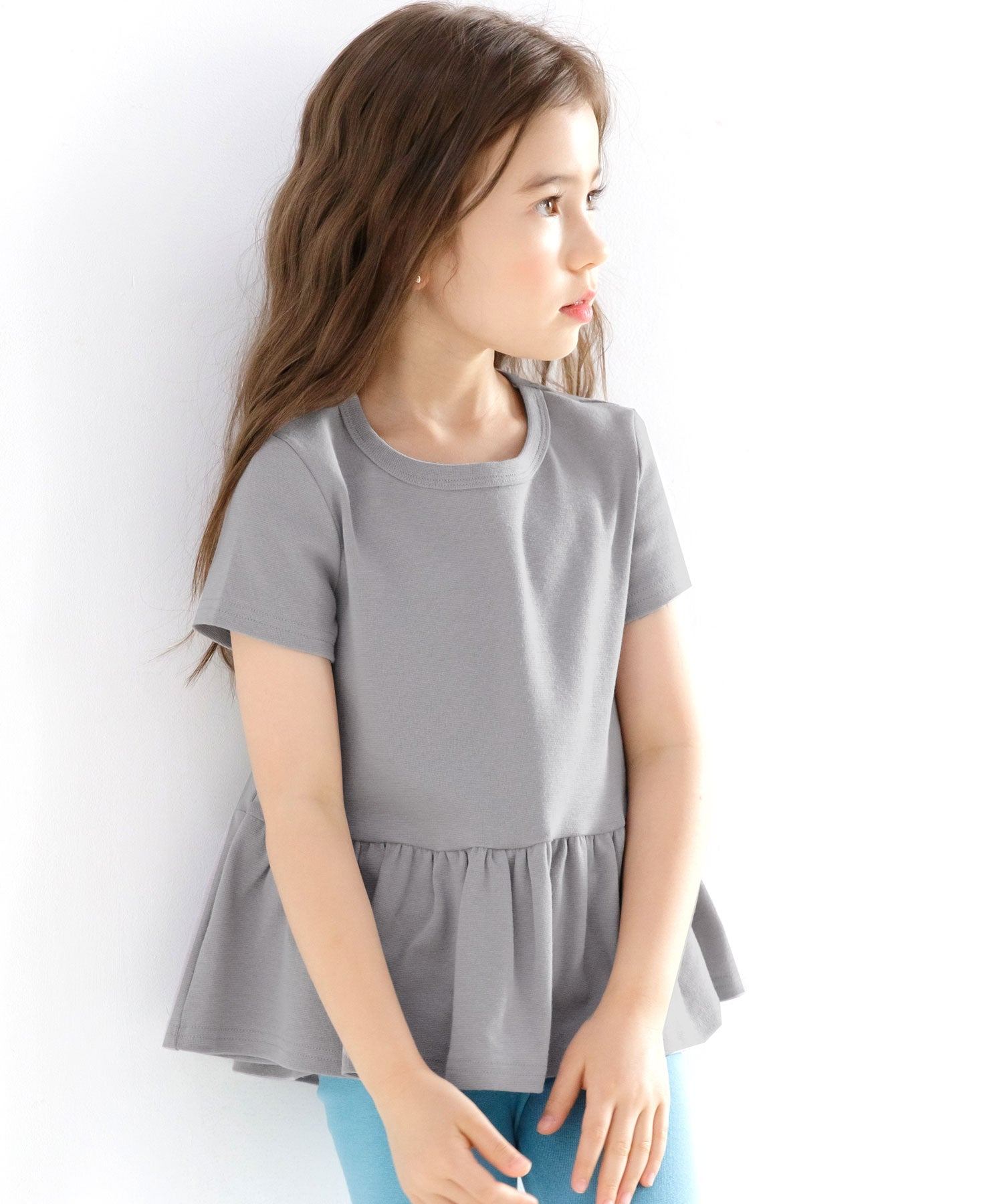 コドモフク ビー 子供服Bee ぺプラム型フリルトップス
