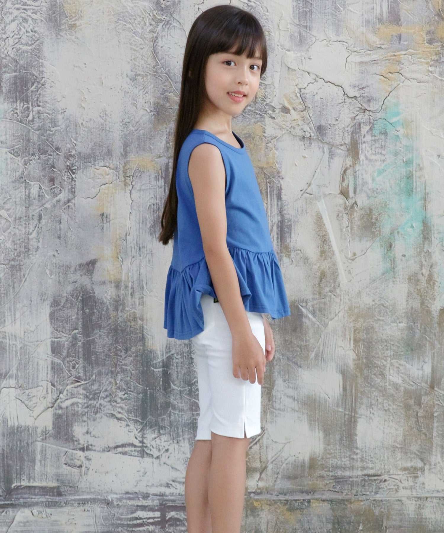 コドモフク ビー 子供服Bee 袖なしペプラムトップス