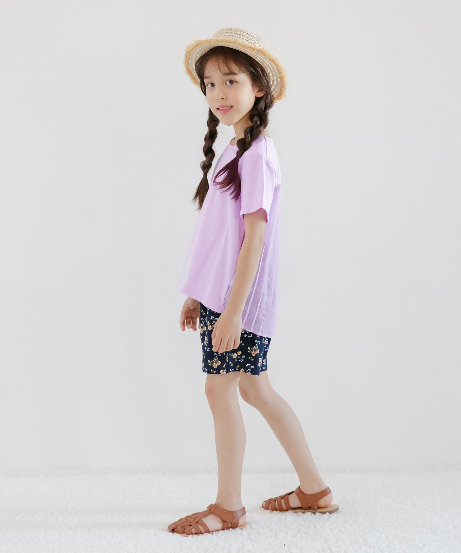 Kodomo Fuku Bee Children's Clothing Bee Back Pleats Top