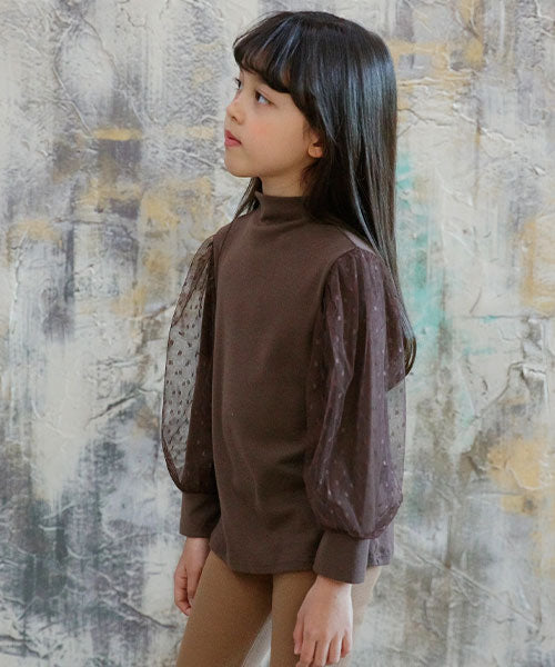 コドモフク ビー 子供服Bee 袖チュールトップス