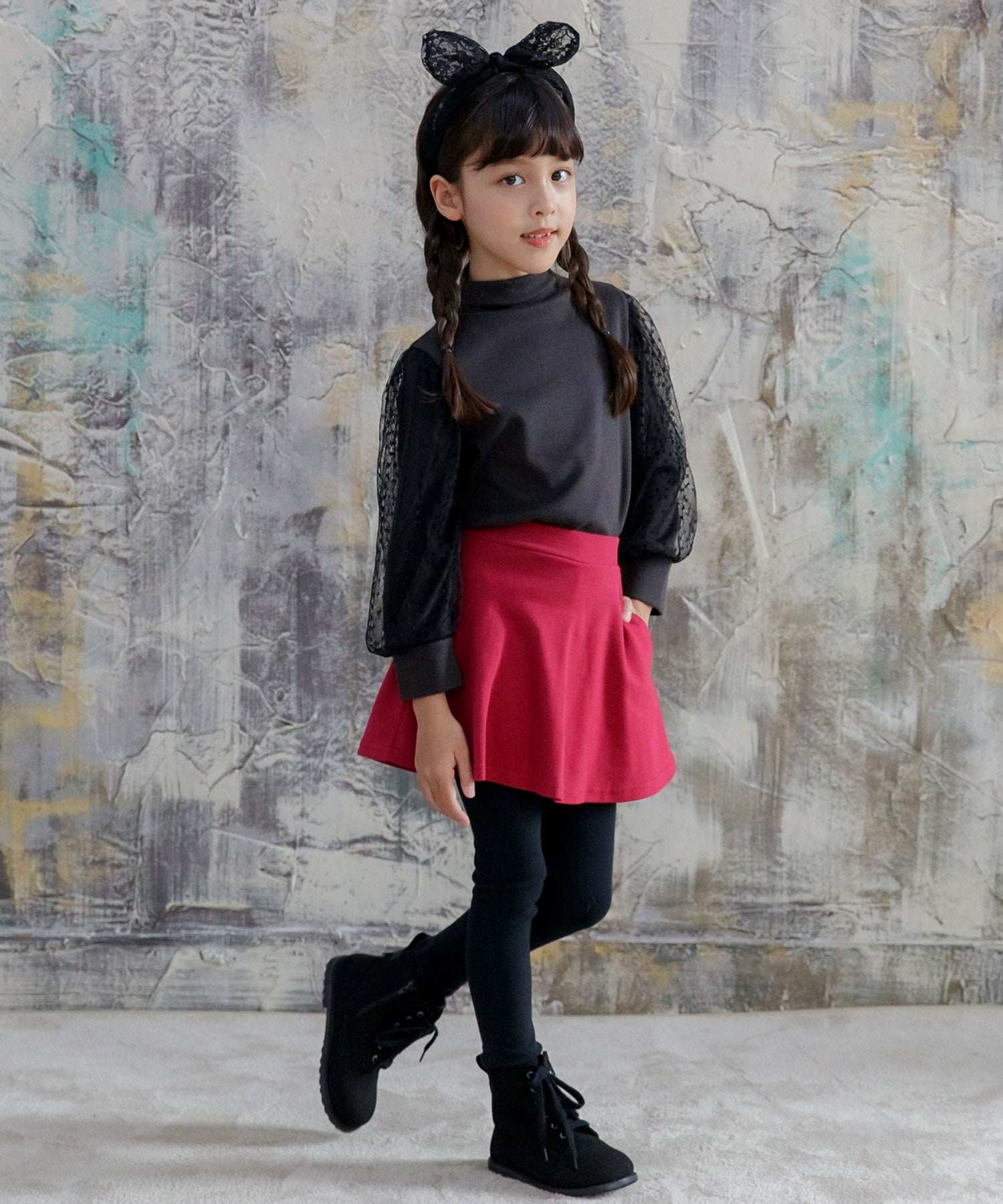 コドモフク ビー 子供服Bee 袖チュールトップス