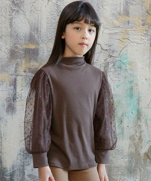 コドモフク ビー 子供服Bee 袖チュールトップス