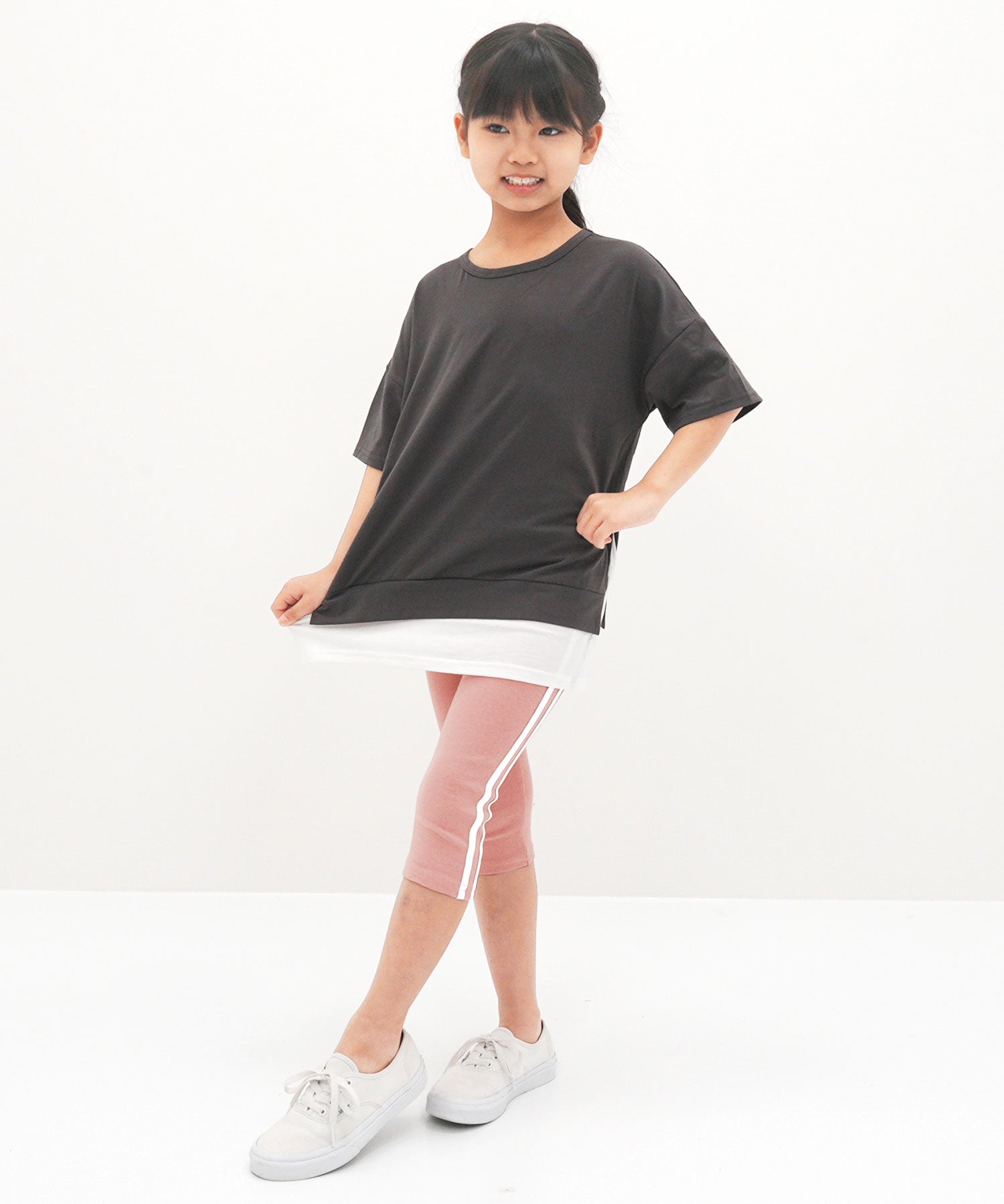 Kodomo Fuku Bee Kids' Clothing Bee 7/8 Length Line Leggings
