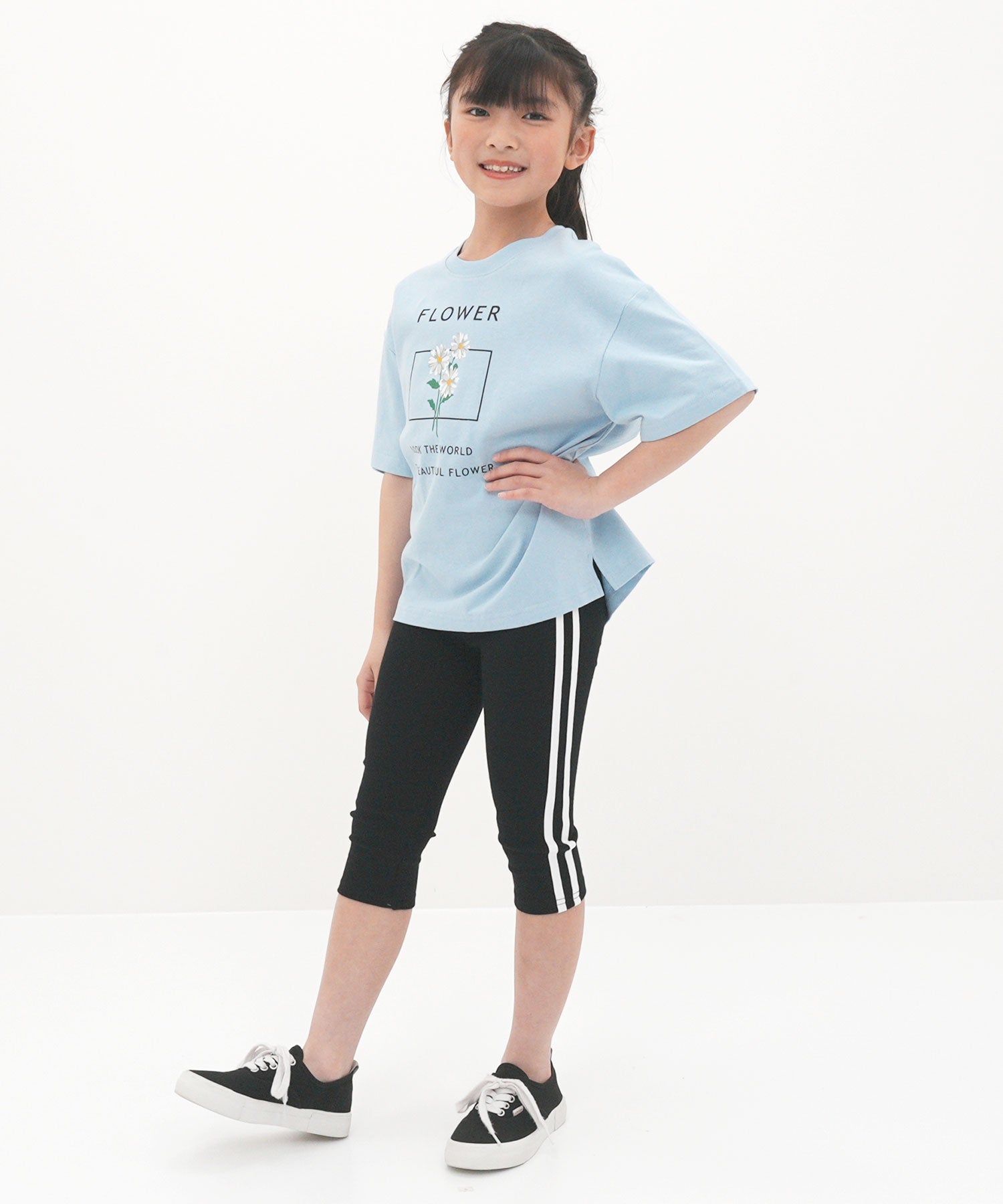 Kodomo Fuku Bee Kids' Clothing Bee 7/8 Length Line Leggings