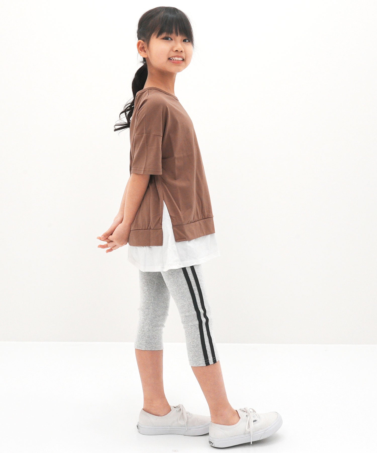 Kodomo Fuku Bee Kids' Clothing Bee 7/8 Length Line Leggings