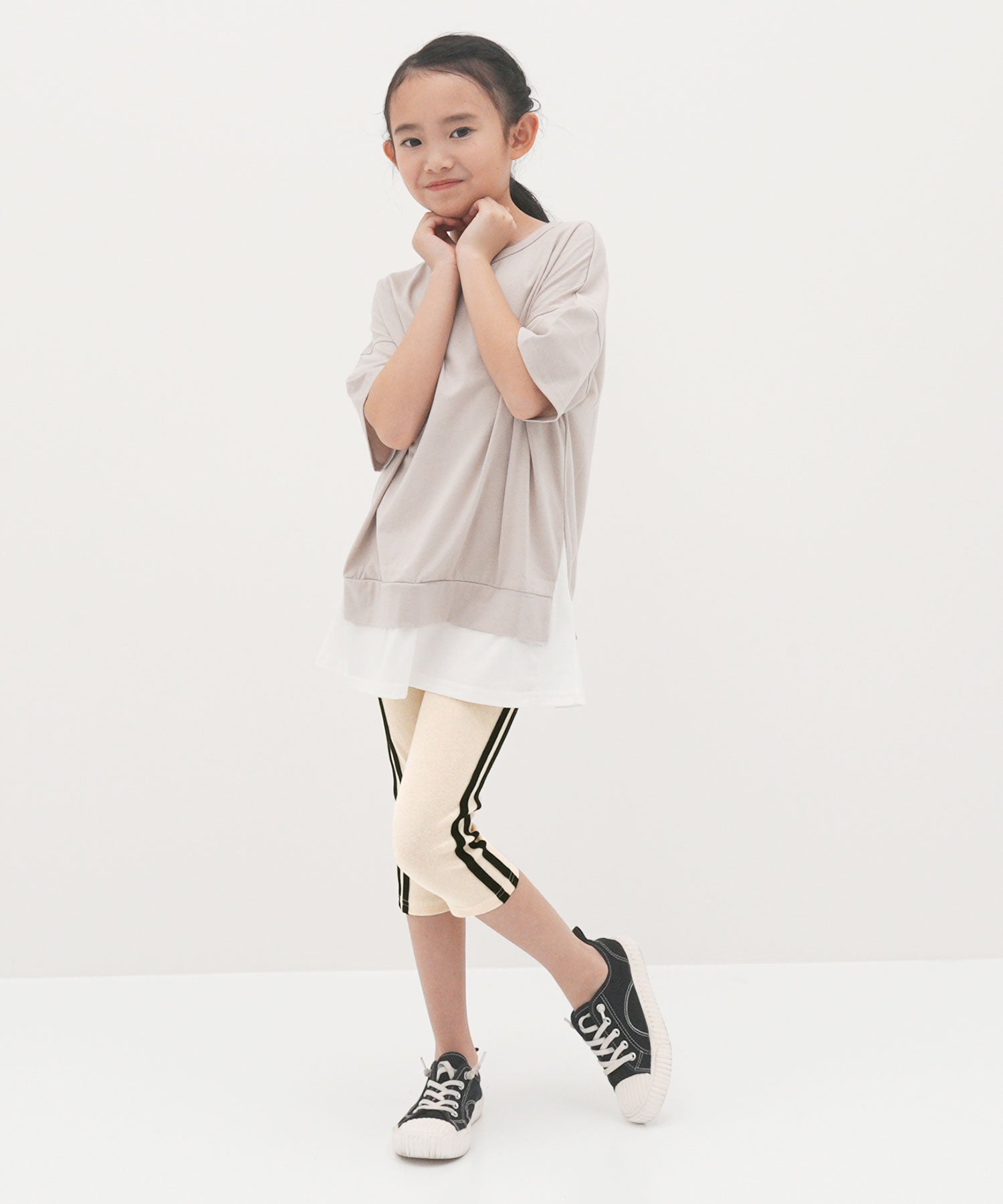Kodomo Fuku Bee Kids' Clothing Bee 7/8 Length Line Leggings