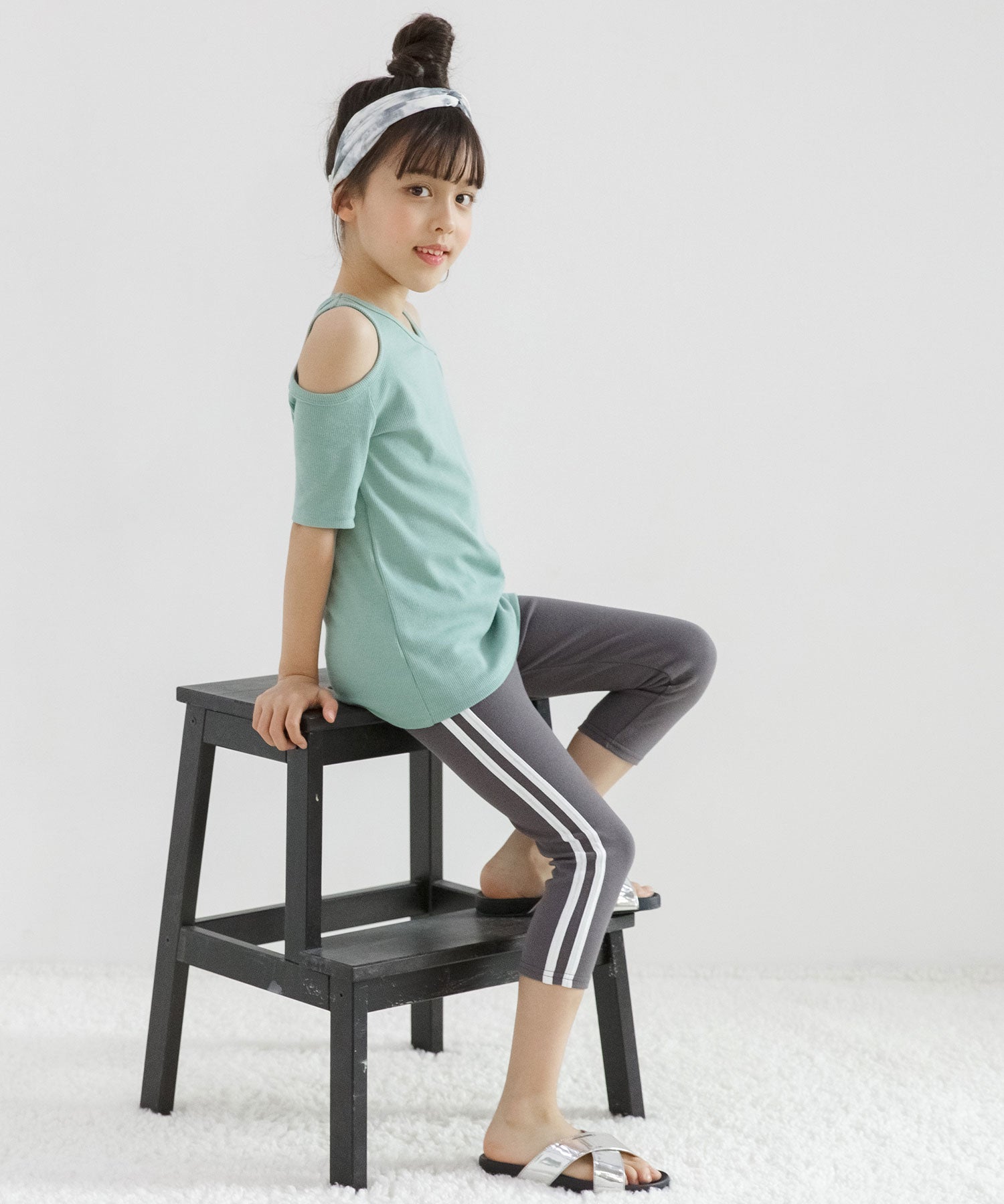 Kodomo Fuku Bee Kids' Clothing Bee 7/8 Length Line Leggings