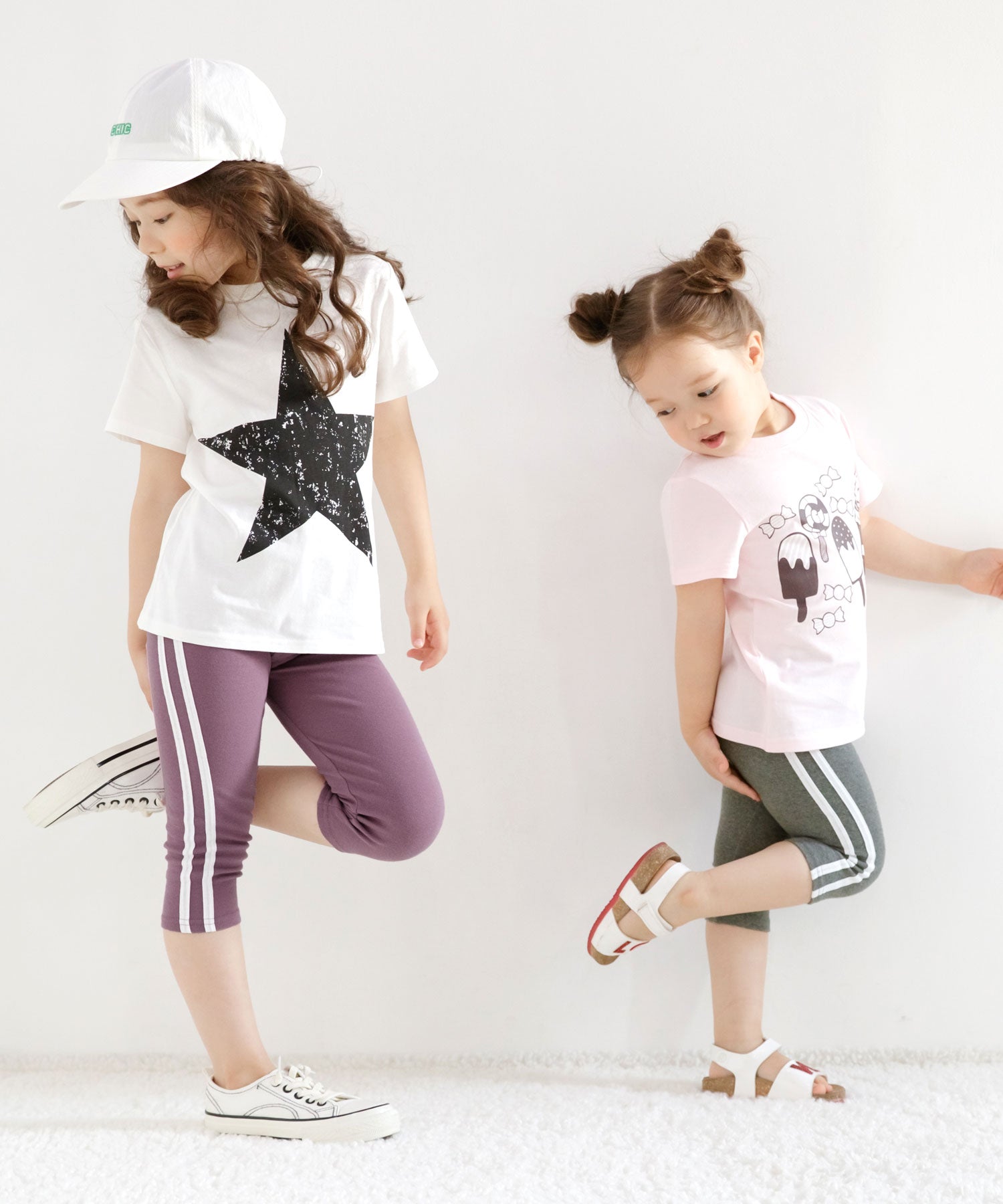 Kodomo Fuku Bee Kids' Clothing Bee 7/8 Length Line Leggings