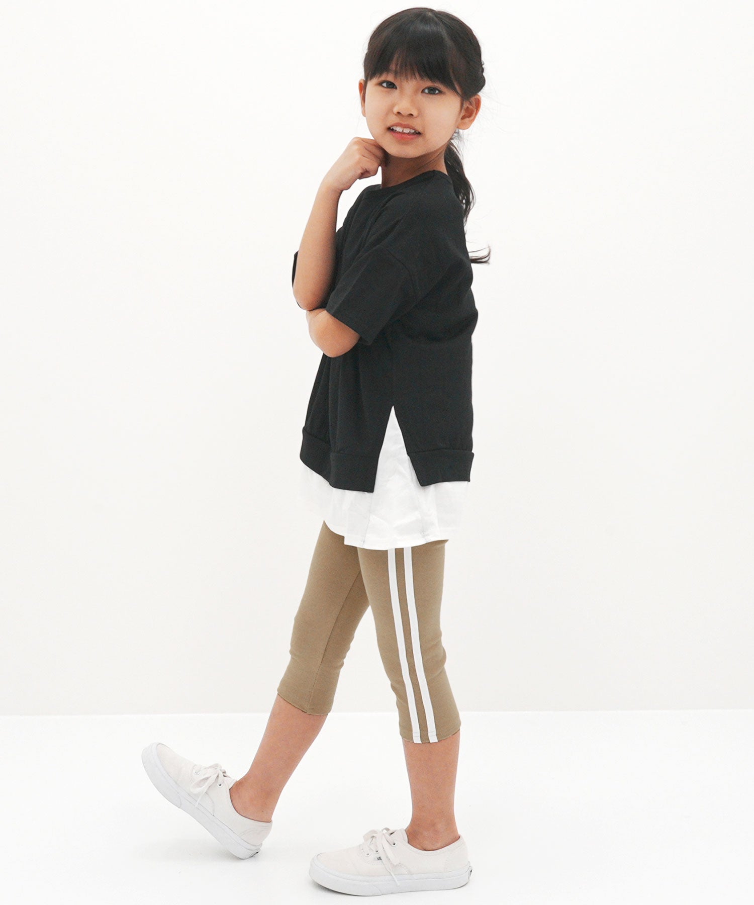 Kodomo Fuku Bee Kids' Clothing Bee 7/8 Length Line Leggings