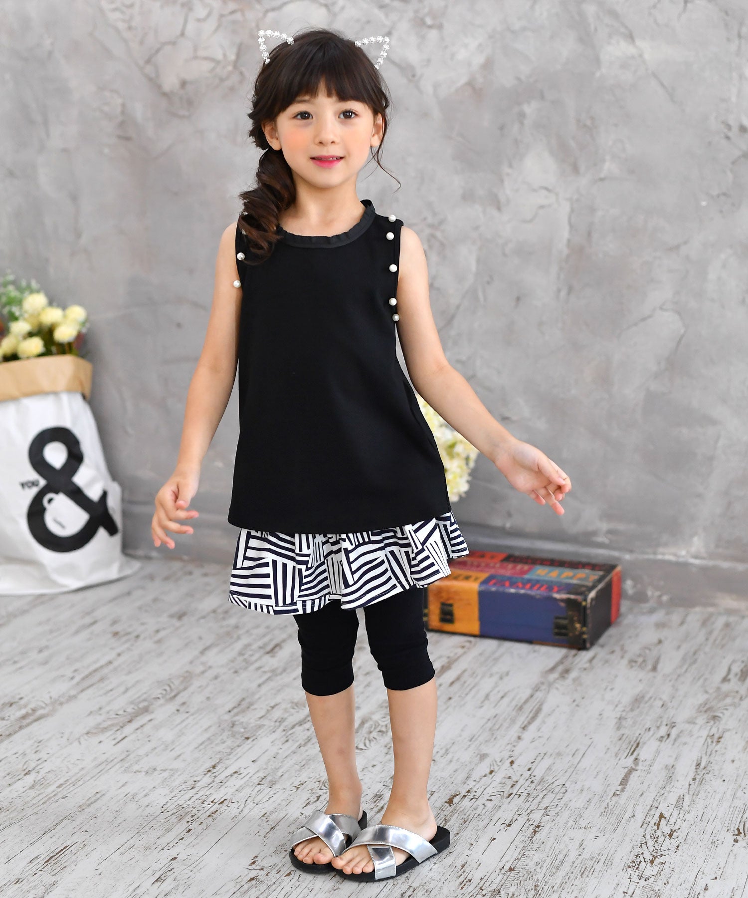 Kodomo Fuku Bee Children's Clothing Bee Skirt with Leggings