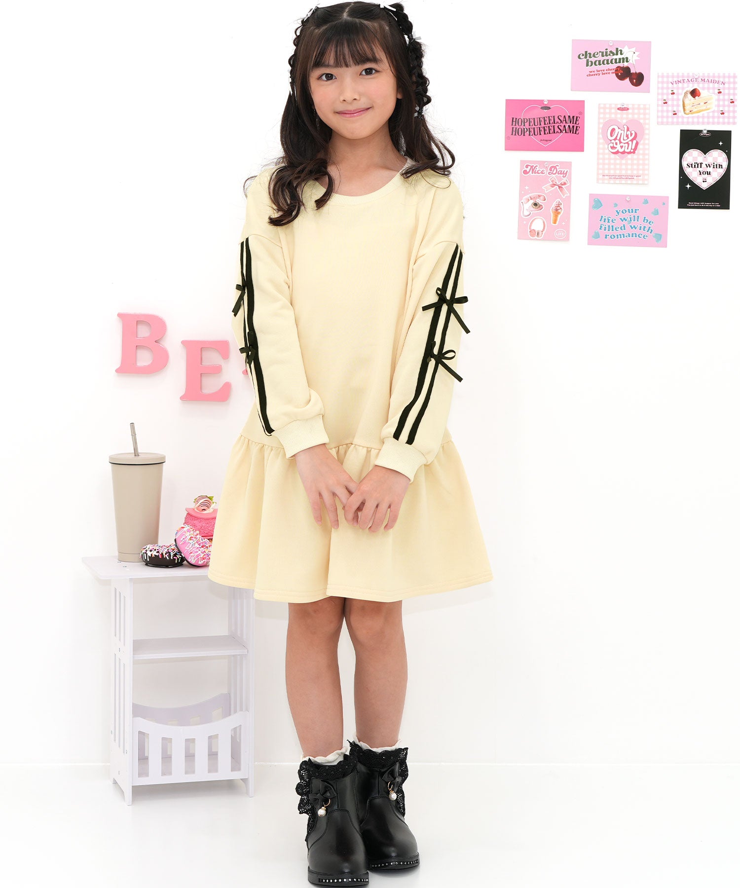 コドモフク ビー 子供服Bee 長袖ワンピース