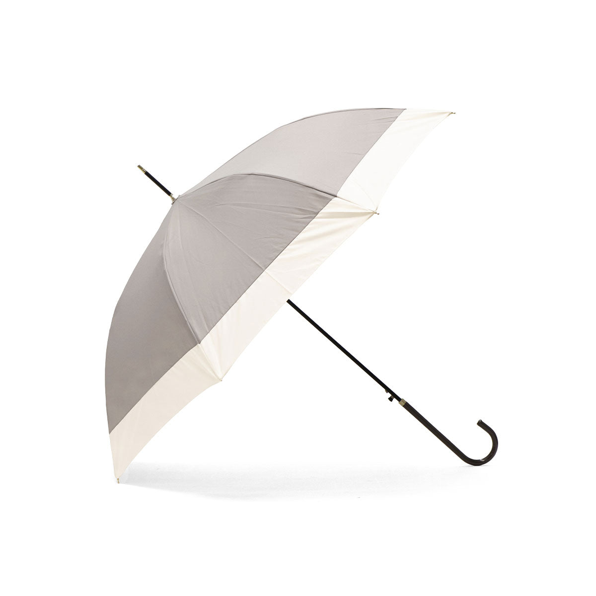 ビコーズ because 長傘 レディース 晴雨兼用 傘 ブランド 女性 雨傘 日傘 ジャンプ式 大きめ 親骨58cm 8本骨 丈夫 軽量 UVカット 紫外線遮蔽率80% ジャンプ傘 バイカラー ジャンプ B-139199（グレー） グレー