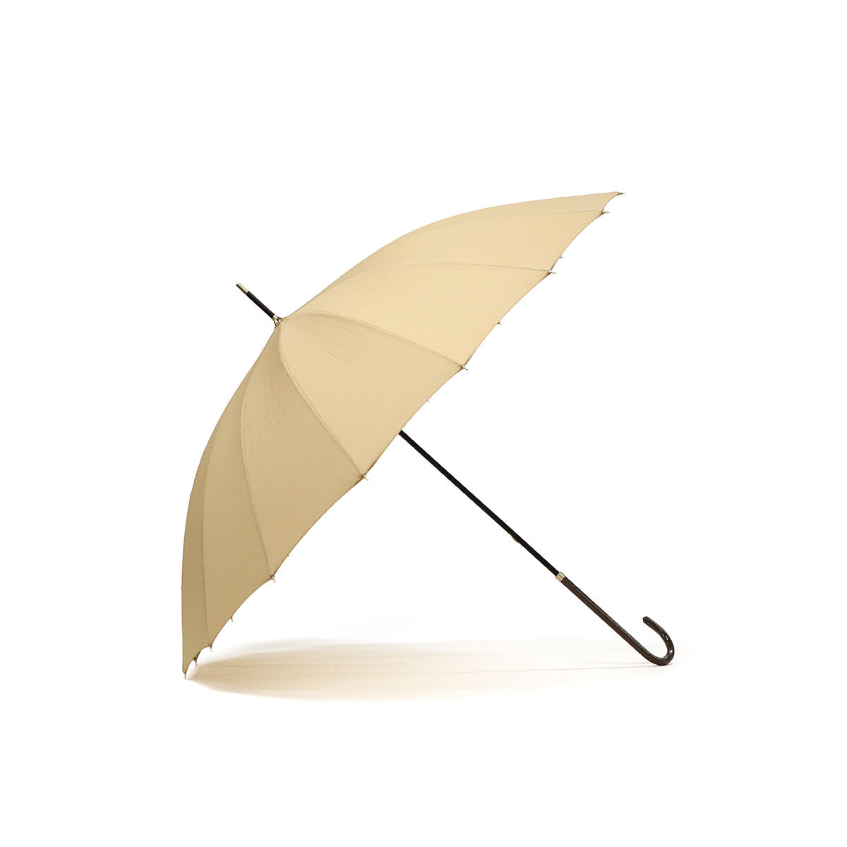 ビコーズ because 傘 レディース かさ 雨傘 日傘 長傘 軽い 軽量 晴雨兼用 大きめ 手動 手開き式 手開き 53 53センチ 53cm 16本骨 16本 UVカット 16フレーム プレーンカラー B-134416 （ネイビー） ネイビー