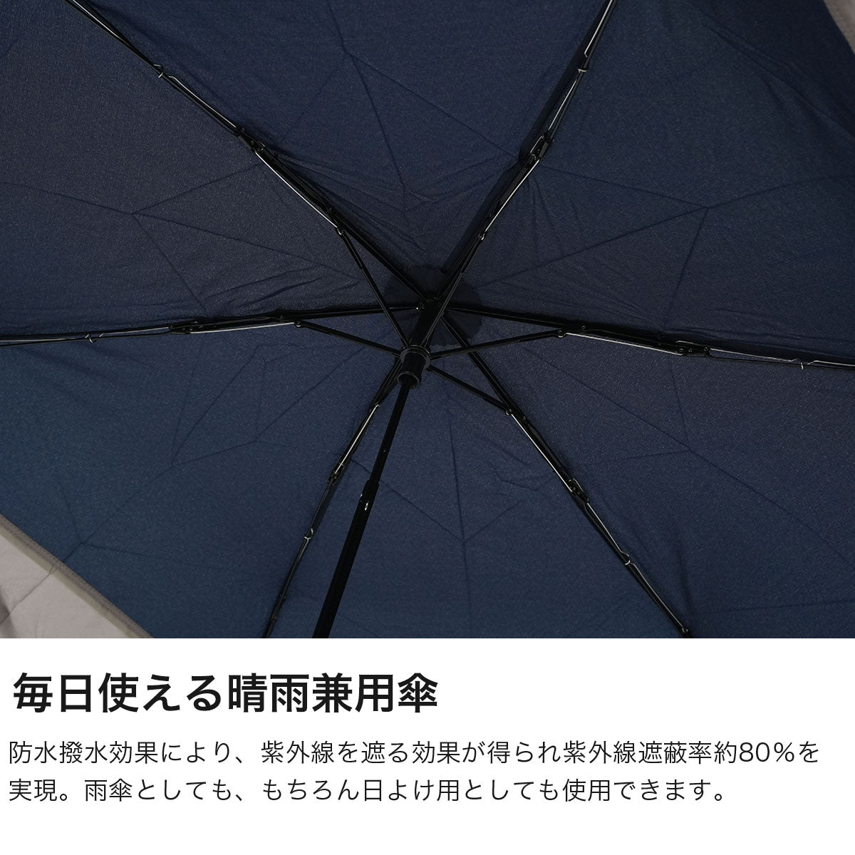 ビコーズ because 折りたたみ傘 傘 晴雨兼用 軽量 レディース 日傘 雨傘 おしゃれ フェミニン 上品 女性 小さめ 親骨50cm 6本骨 手動 通勤 通学 折り畳み傘 プレーンバイカラー ミニ B-015016 （ブラック） ブラック