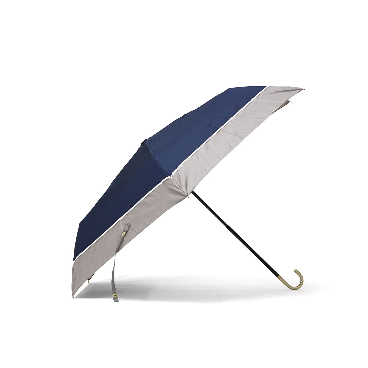 ビコーズ because 折りたたみ傘 傘 晴雨兼用 軽量 レディース 日傘 雨傘 おしゃれ フェミニン 上品 女性 小さめ 親骨50cm 6本骨 手動 通勤 通学 折り畳み傘 プレーンバイカラー ミニ B-015016 （ブラック） ブラック