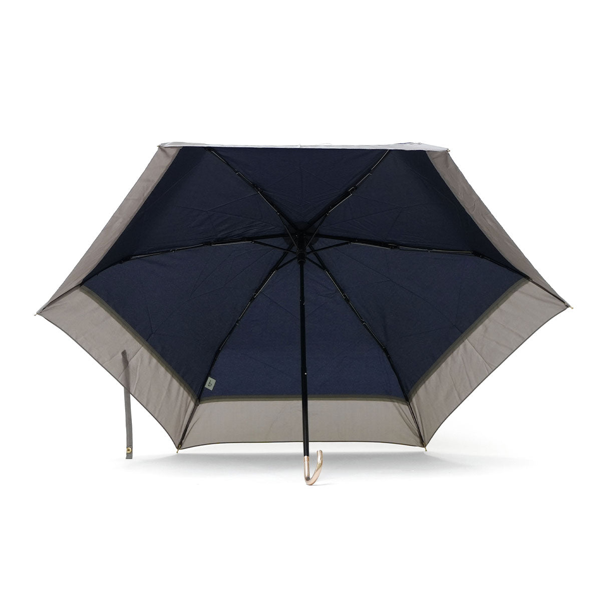 ビコーズ because 折りたたみ傘 傘 晴雨兼用 軽量 レディース 日傘 雨傘 おしゃれ フェミニン 上品 女性 小さめ 親骨50cm 6本骨 手動 通勤 通学 折り畳み傘 プレーンバイカラー ミニ B-015016 （ブラック） ブラック