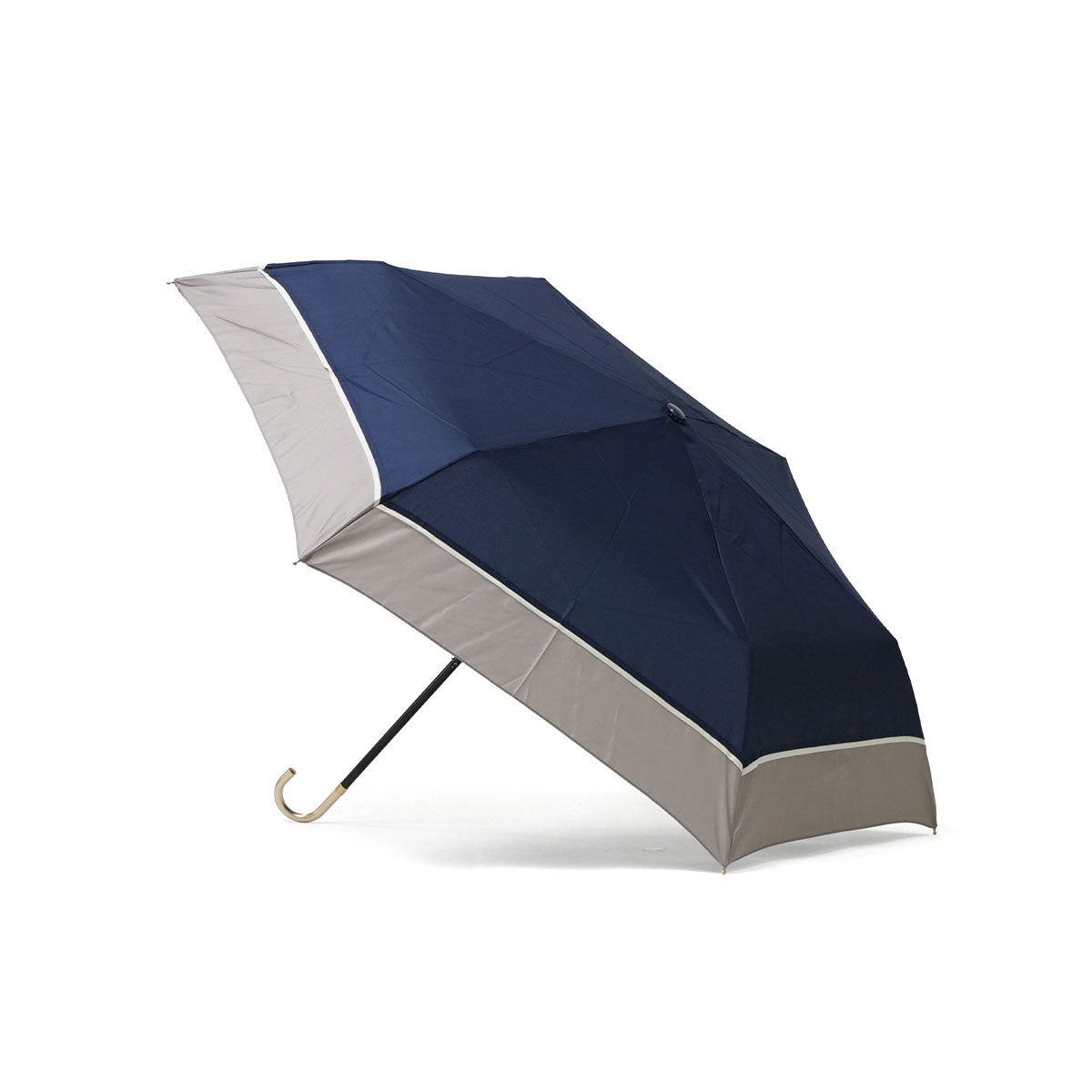 ビコーズ because 折りたたみ傘 傘 晴雨兼用 軽量 レディース 日傘 雨傘 おしゃれ フェミニン 上品 女性 小さめ 親骨50cm 6本骨 手動 通勤 通学 折り畳み傘 プレーンバイカラー ミニ B-015016 （ブラック） ブラック