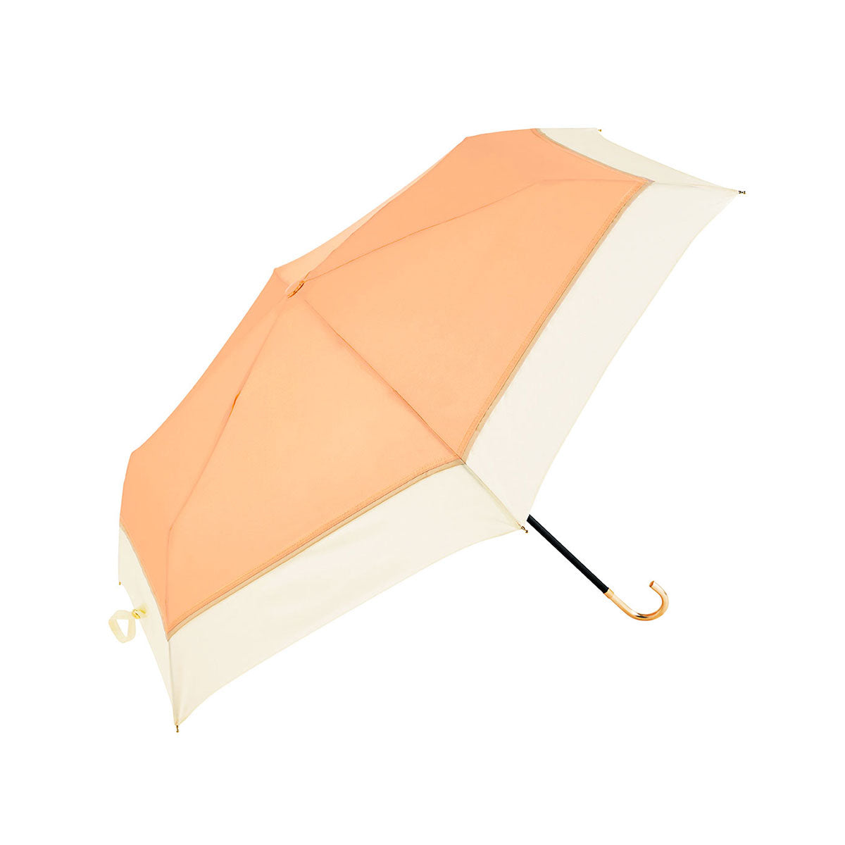 ビコーズ because 折りたたみ傘 傘 晴雨兼用 軽量 レディース 日傘 雨傘 おしゃれ フェミニン 上品 女性 小さめ 親骨50cm 6本骨 手動 通勤 通学 折り畳み傘 プレーンバイカラー ミニ B-015016 （オレンジ） オレンジ