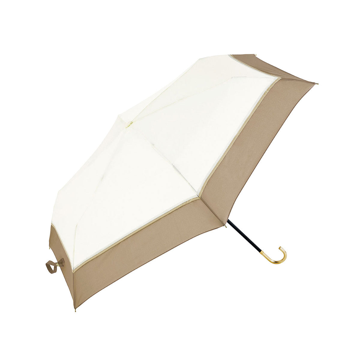 ビコーズ because 折りたたみ傘 傘 晴雨兼用 軽量 レディース 日傘 雨傘 おしゃれ フェミニン 上品 女性 小さめ 親骨50cm 6本骨 手動 通勤 通学 折り畳み傘 プレーンバイカラー ミニ B-015016 （ホワイト） ホワイト