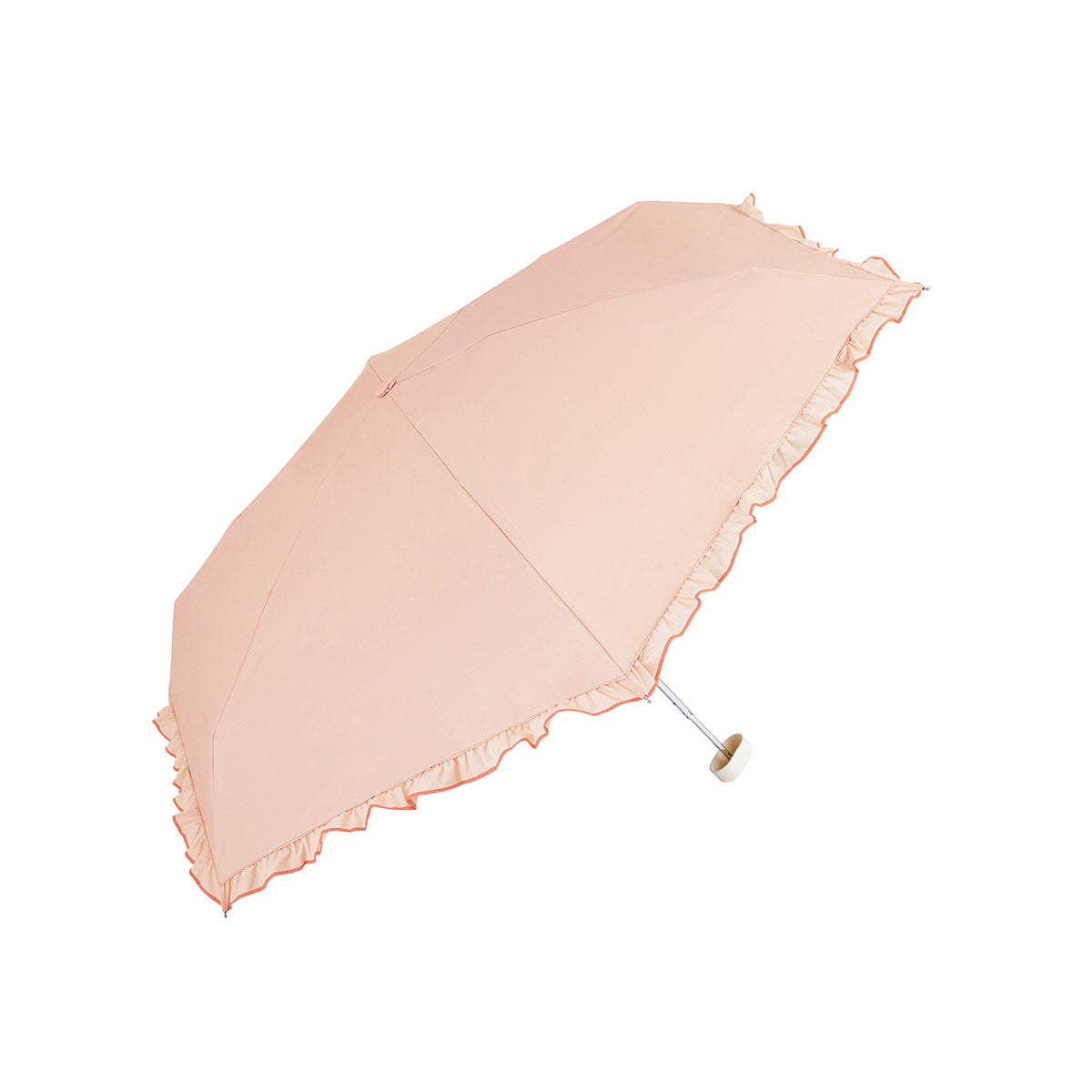 ビコーズ because 折りたたみ傘 レディース 傘 晴雨兼用 ブランド 女性 おしゃれ 完全遮光 日傘 雨傘 親骨50cm 6本骨 手動開閉 コンパクト 晴雨兼用傘 軽量 かわいい PUフリリィ ミニ B-096561 （ピンク） ピンク