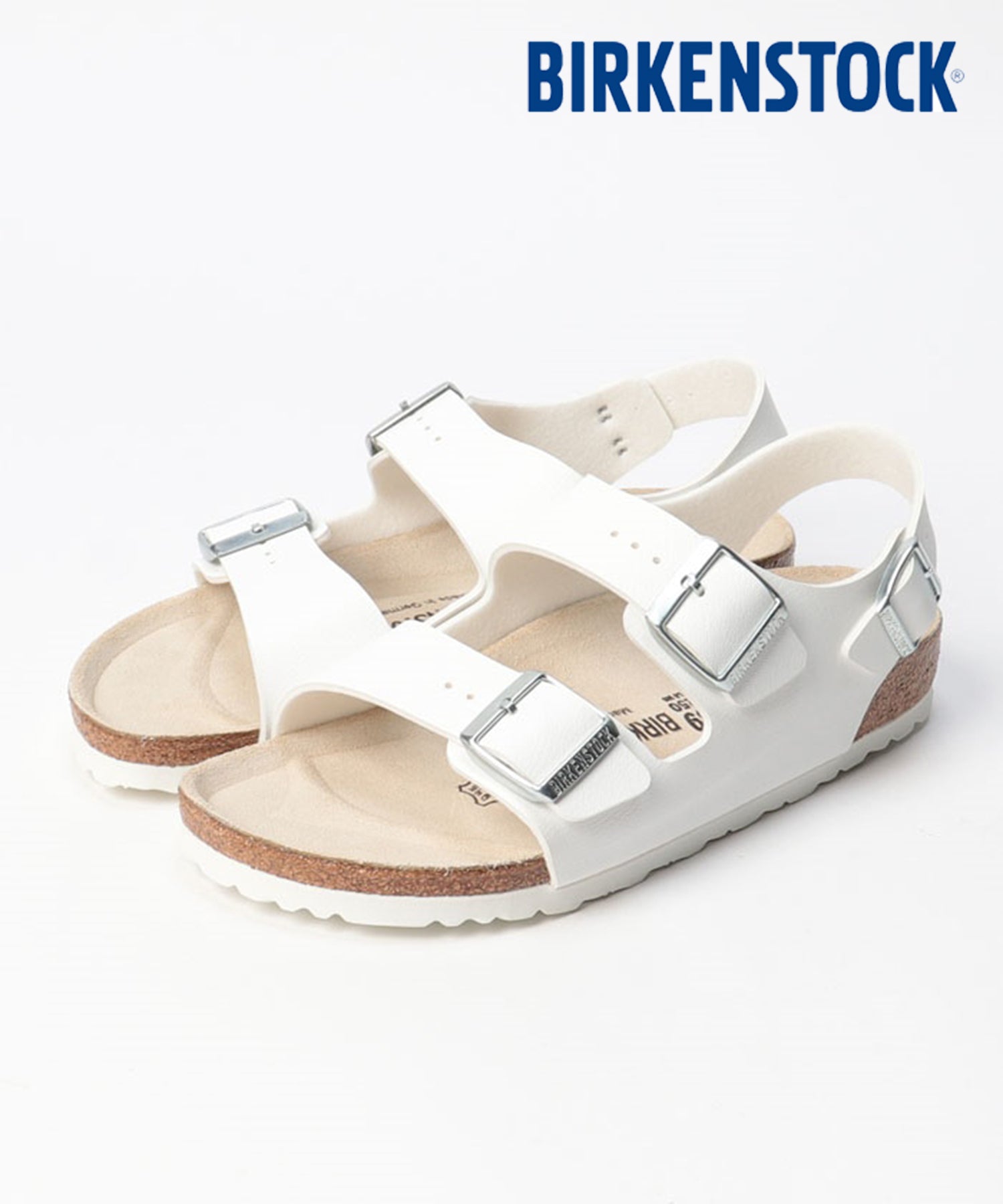 ビルケンシュトック BIRKENSTOCK MILANO ミラノ ストラップ サンダル ビルケン ユニセックス ダブルストラップ アンクルストラップ,WHT