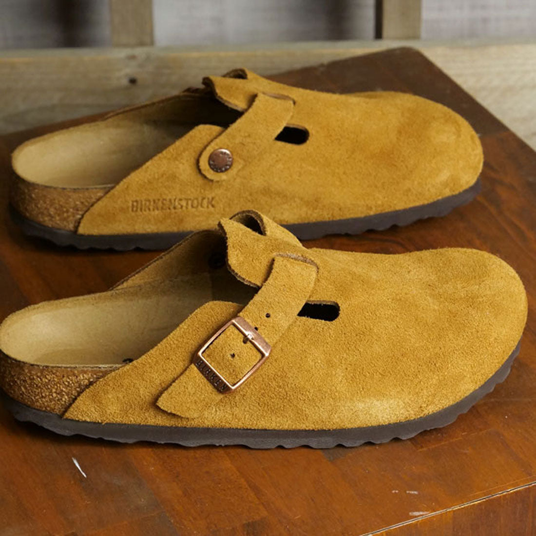 ビルケンシュトック BIRKENSTOCK BOSTON BS VL MINK | SUEDE-LEATHER [1027110/1027119]