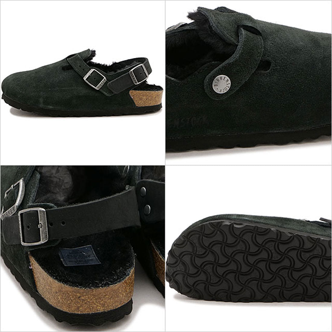 勃肯 BIRKENSTOCK TOKIO SHEARLING BLACK | 麂皮-皮革/毛 [1028328]