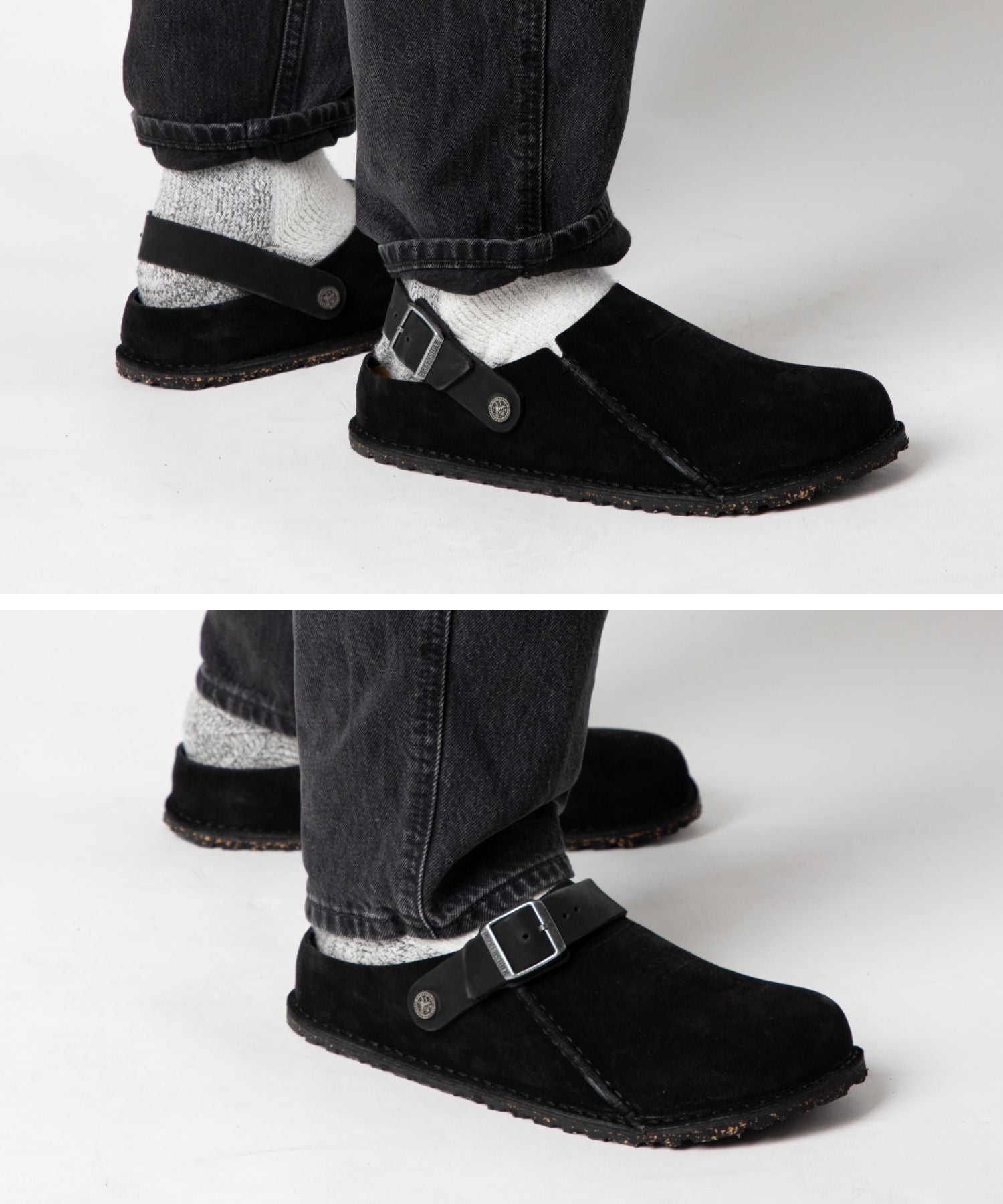 ビルケンシュトック BIRKENSTOCK ビルケンシュトック BIRKENSTOCK Lutry Premium Suede ルトリー プレミアム スエード Regular レギュラー Narrow ナロー （ブラック（ナロー）） ブラック（ナロー）