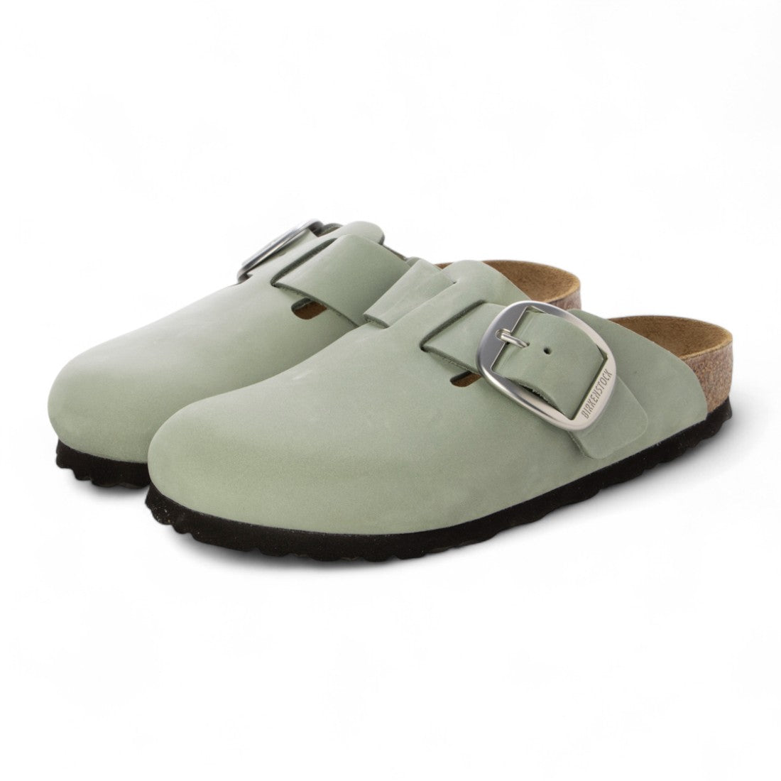 ビルケンシュトック BIRKENSTOCK Boston Big Buckle / ボストン ビッグバックル ヌバックレザー 【ナロー幅】 WOMEN （ピュアセージ） ピュアセージ