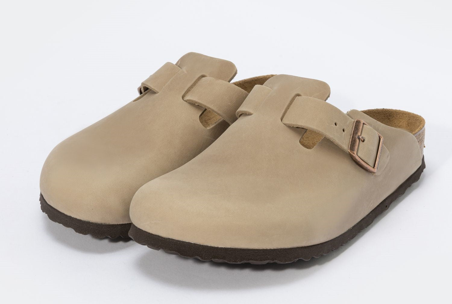 BIRKENSTOCK 波士頓塗油皮革男式女式 860131 59461 960811 涼鞋鞋軟鞋墊常規版型