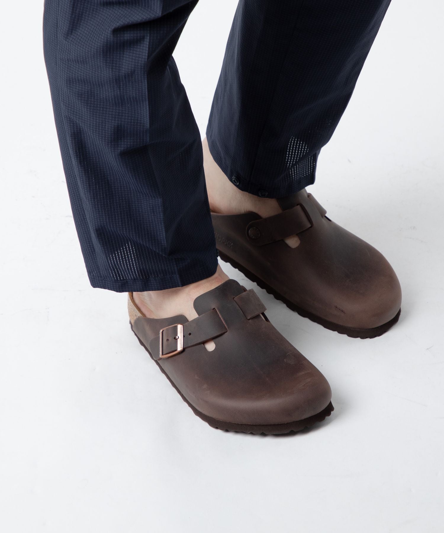 BIRKENSTOCK 波士頓塗油皮革男式女式 860131 59461 960811 涼鞋鞋軟鞋墊常規版型