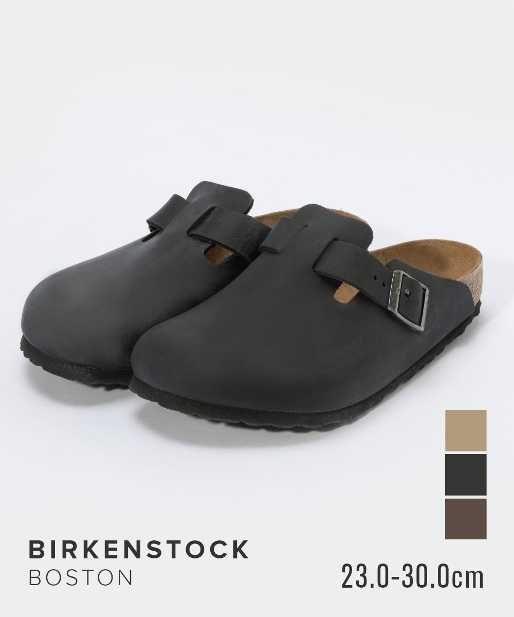 BIRKENSTOCK 波士頓塗油皮革男式女式 860131 59461 960811 涼鞋鞋軟鞋墊常規版型