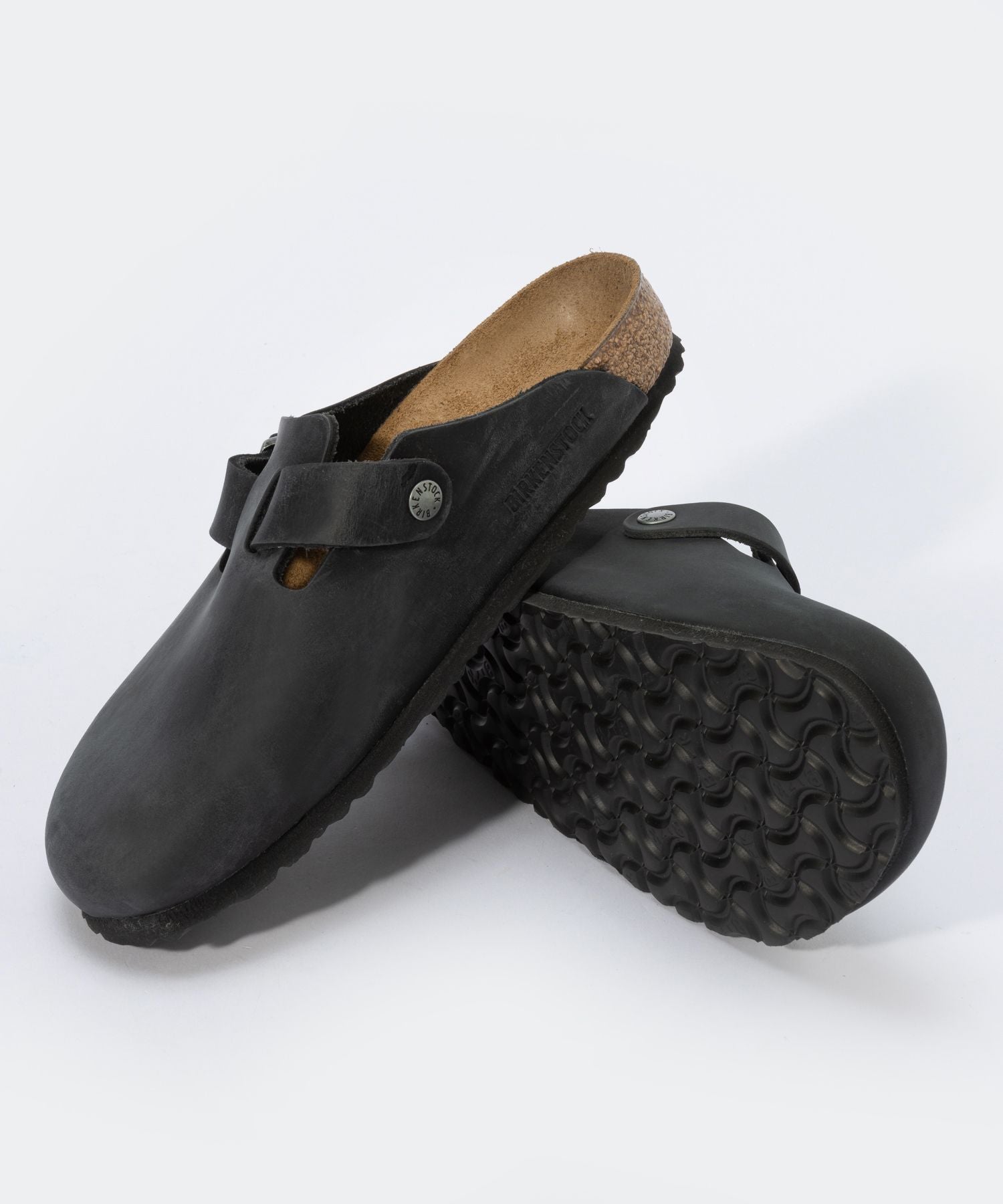BIRKENSTOCK 波士頓塗油皮革男式女式 860131 59461 960811 涼鞋鞋軟鞋墊常規版型