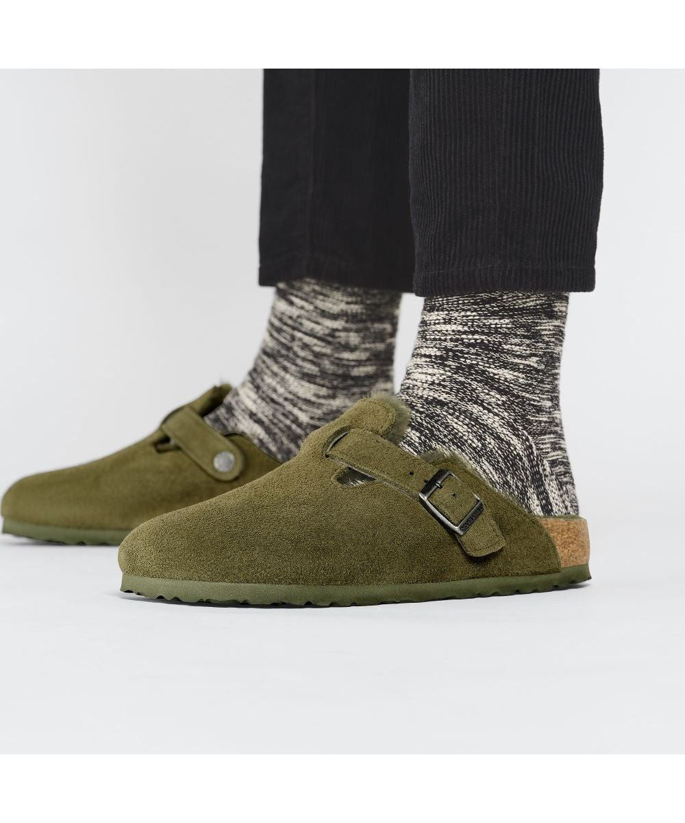 ビルケンシュトック BIRKENSTOCK レディース サンダル ファー Boston Shearling 【ナロー幅】