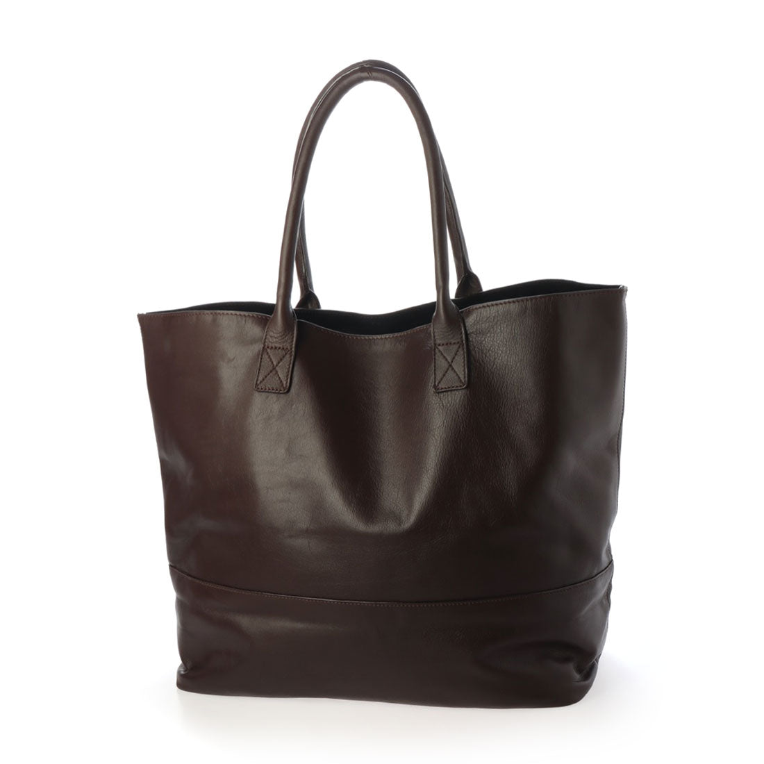 ビカーシ BICASH レザートートバッグ,DARK BROWN