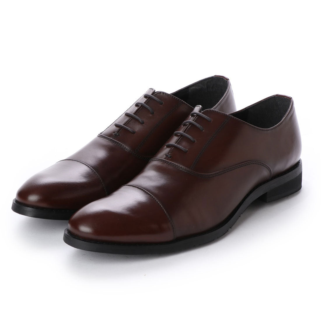 ビカーシ BICASH ストレートチップ ビジネスシューズ,DARK BROWN