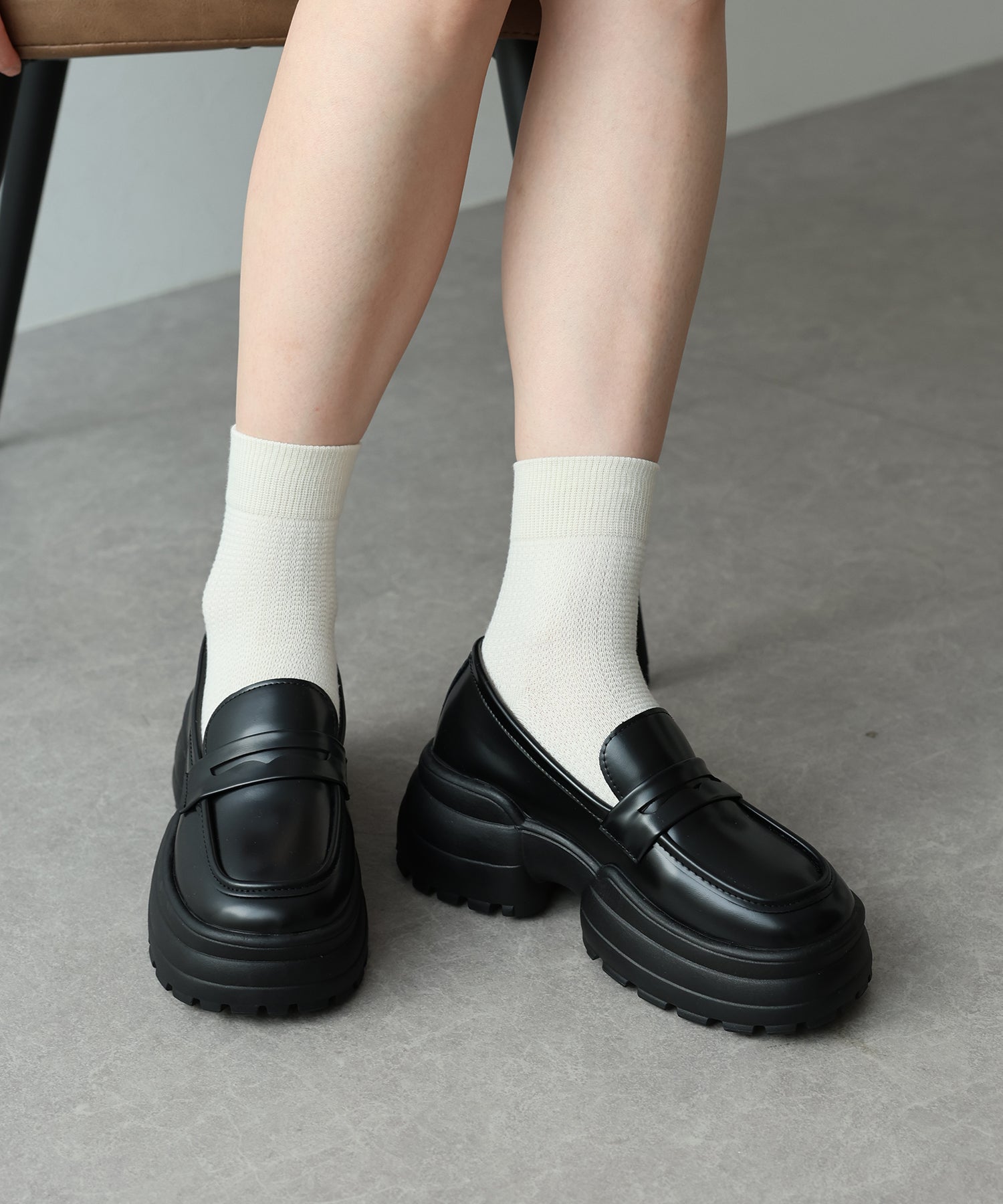 BLUEEAST Thick Sole Loafers