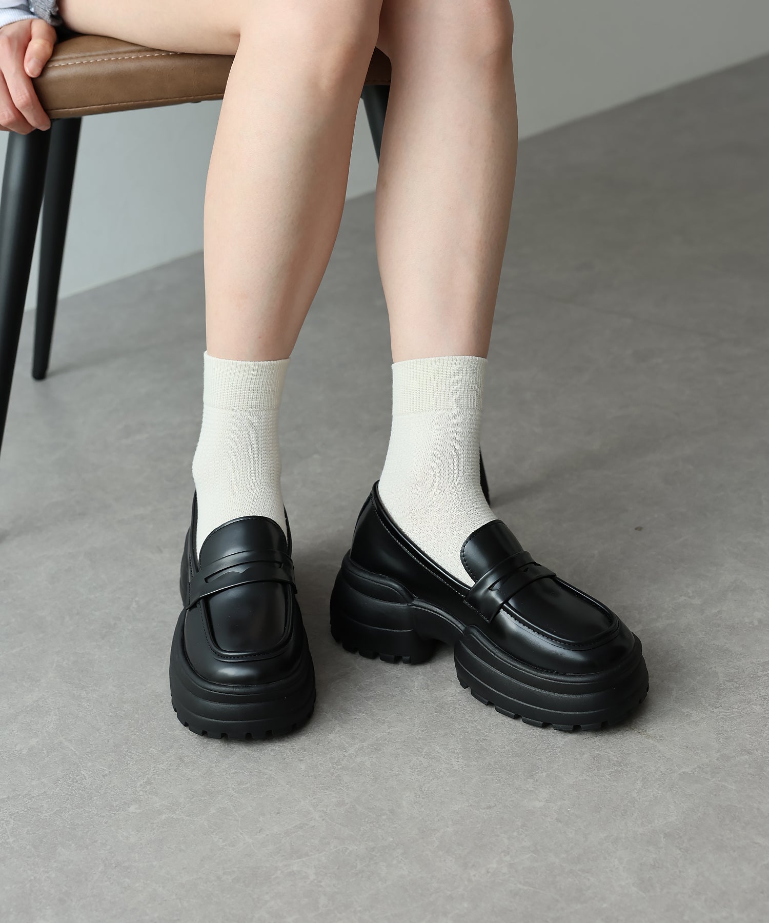 BLUEEAST Thick Sole Loafers