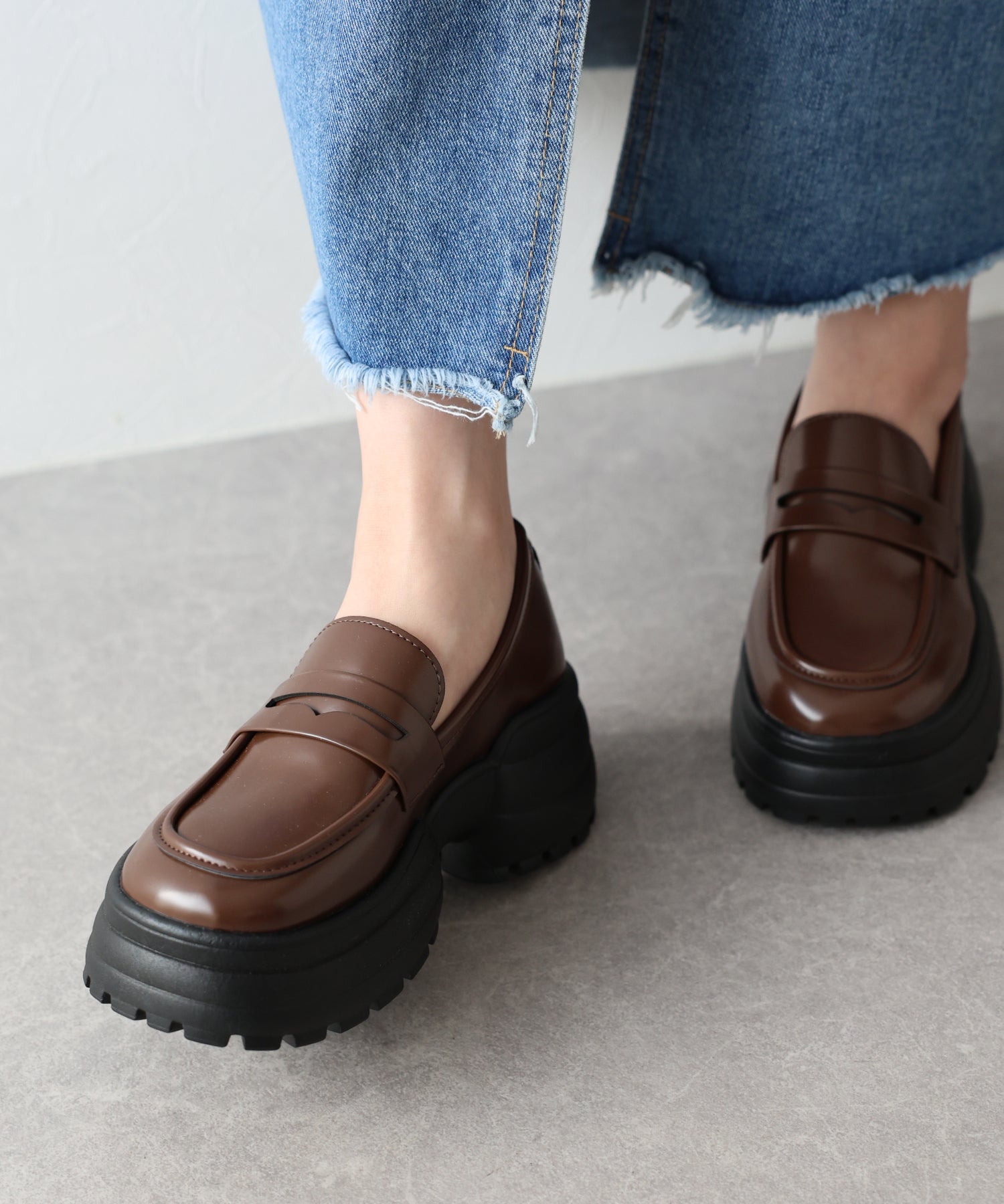 BLUEEAST Thick Sole Loafers
